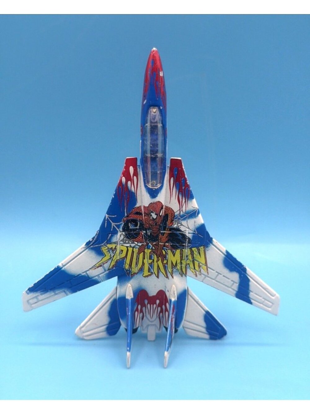 2002 Maisto Ultimate Marvel Air Force Spider-Man F-117A Nighthawk Die Cast Plane